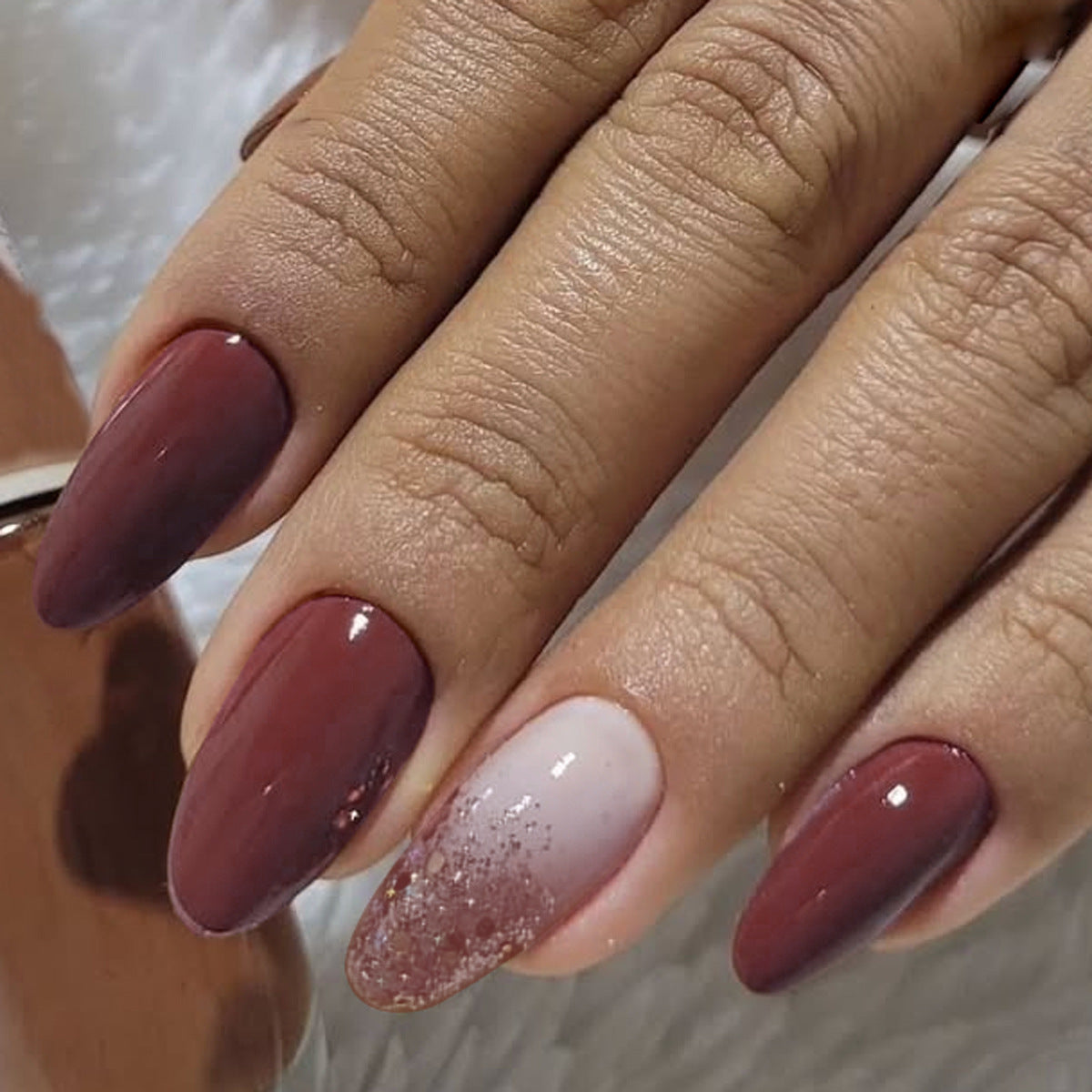 French Glitter Nail Patches