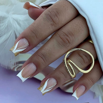 French Glitter Nail Patches