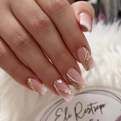 French Glitter Nail Patches