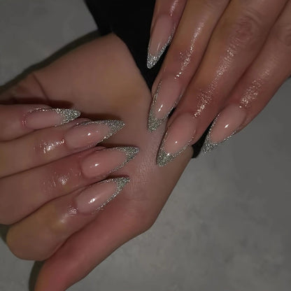 French Glitter Nail Patches