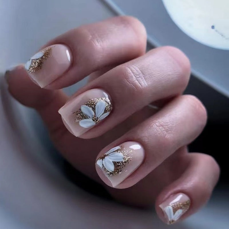 French Glitter Nail Patches