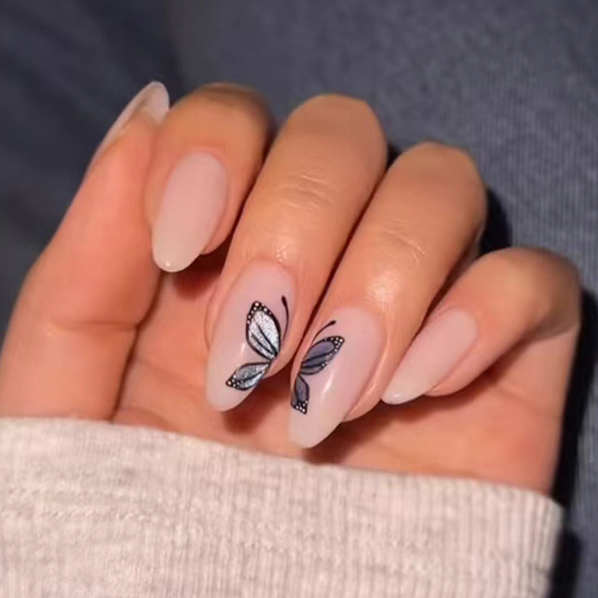 French Glitter Nail Patches