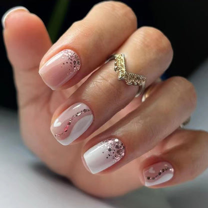 French Glitter Nail Patches