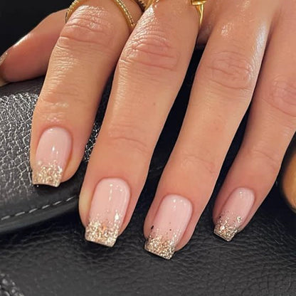 French Glitter Nail Patches