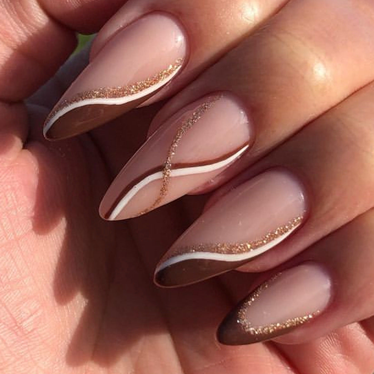 French Glitter Nail Patches
