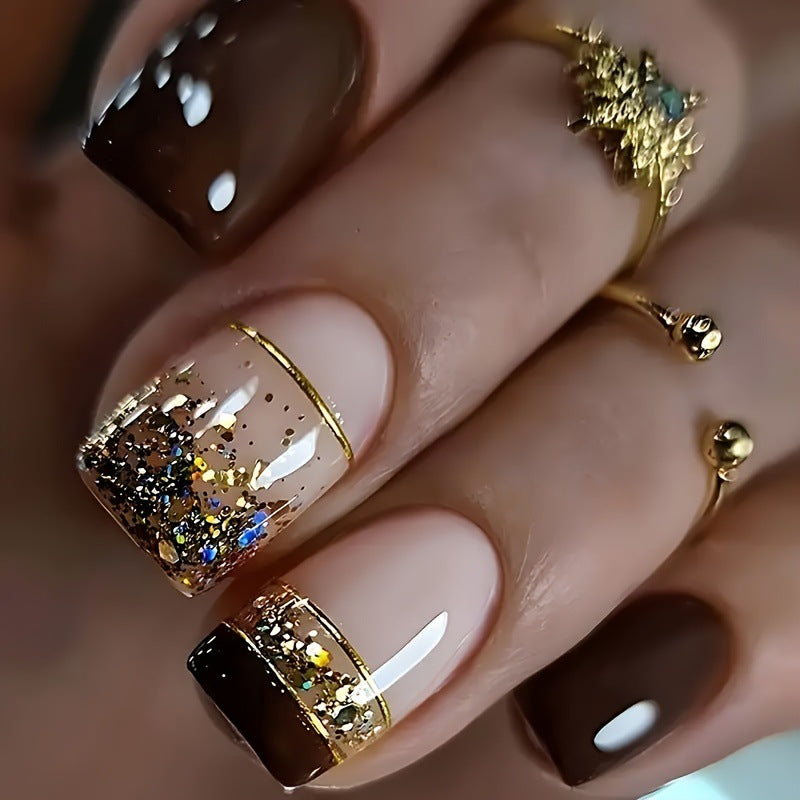 French Glitter Nail Patches