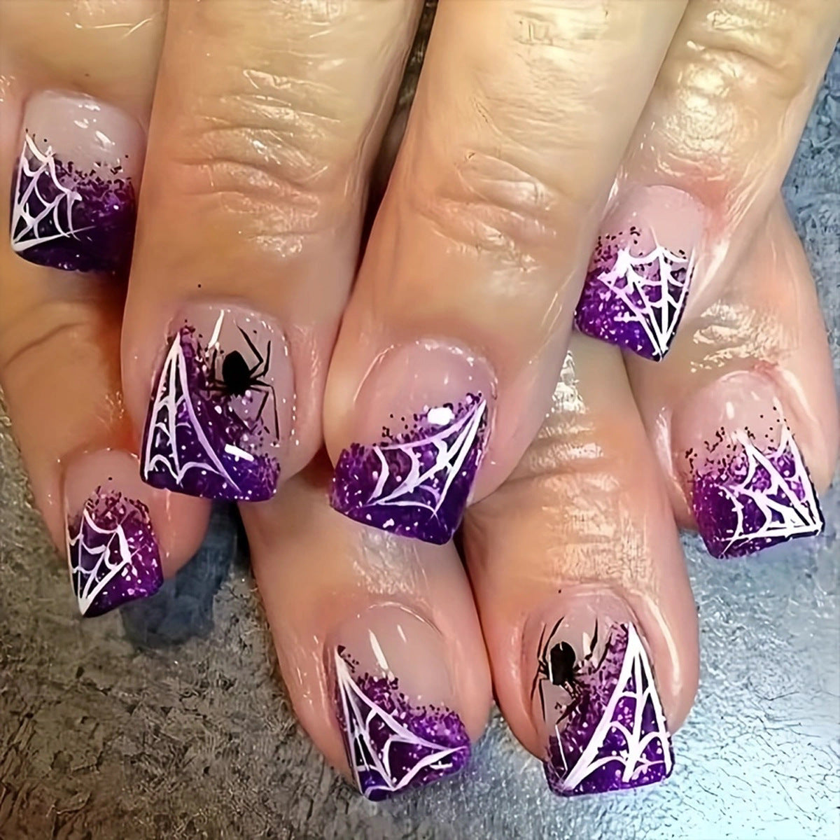 French Glitter Nail Patches
