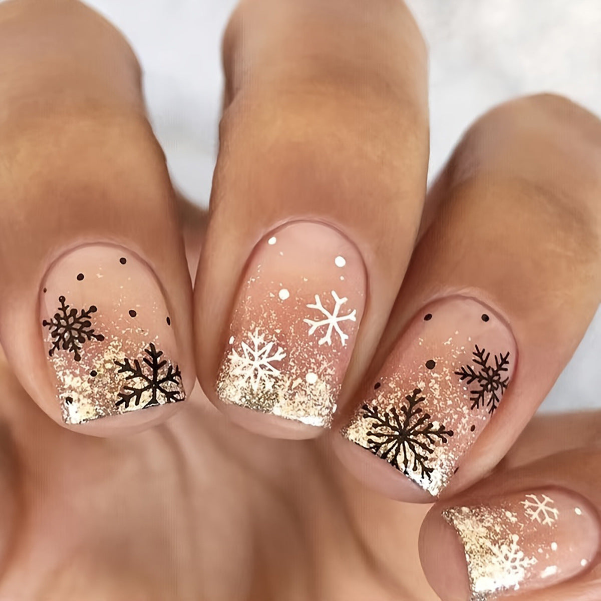 French Glitter Nail Patches