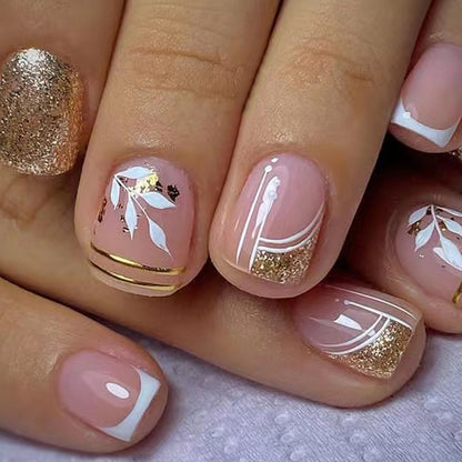 French Glitter Nail Patches