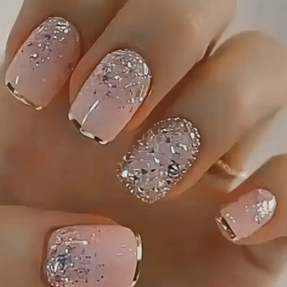 French Glitter Nail Patches