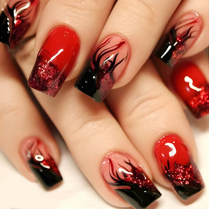 French Glitter Nail Patches