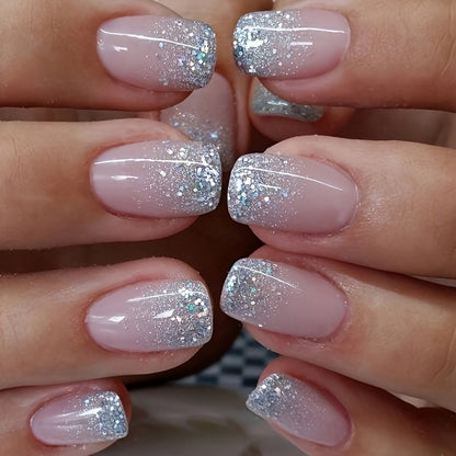 French Glitter Nail Patches