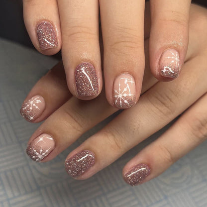 French Glitter Nail Patches