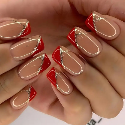 French Glitter Nail Patches