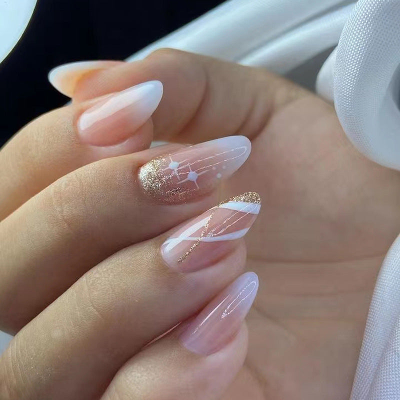 French Glitter Nail Patches