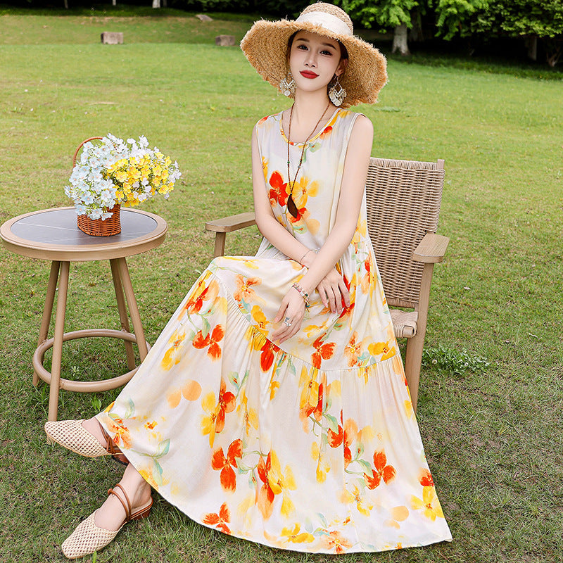 French high-end dress for women in summer