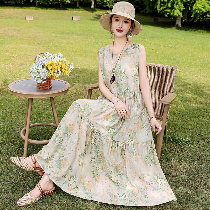 French high-end dress for women in summer
