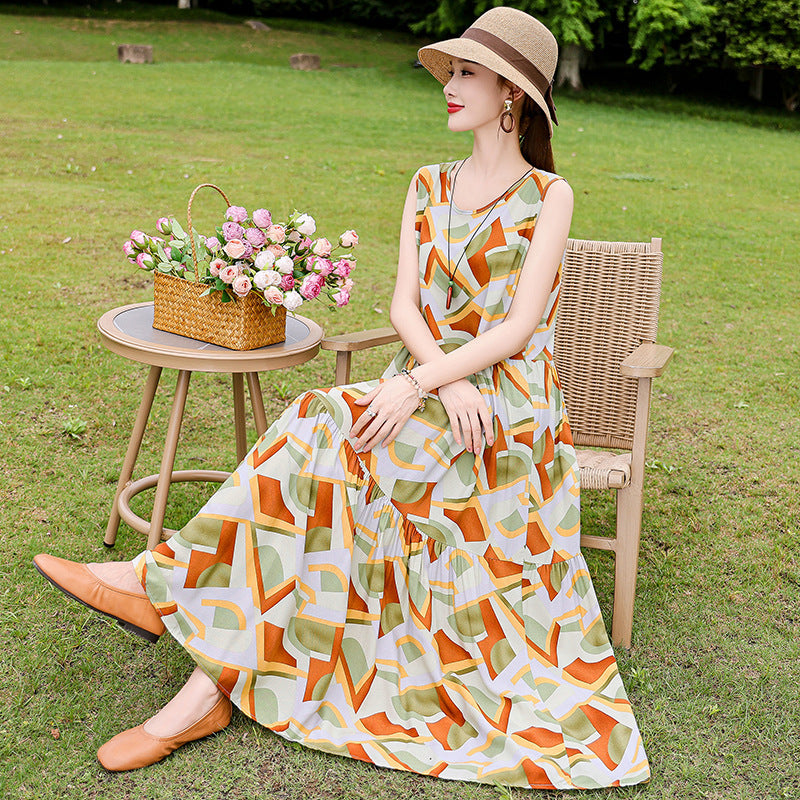 French high-end dress for women in summer