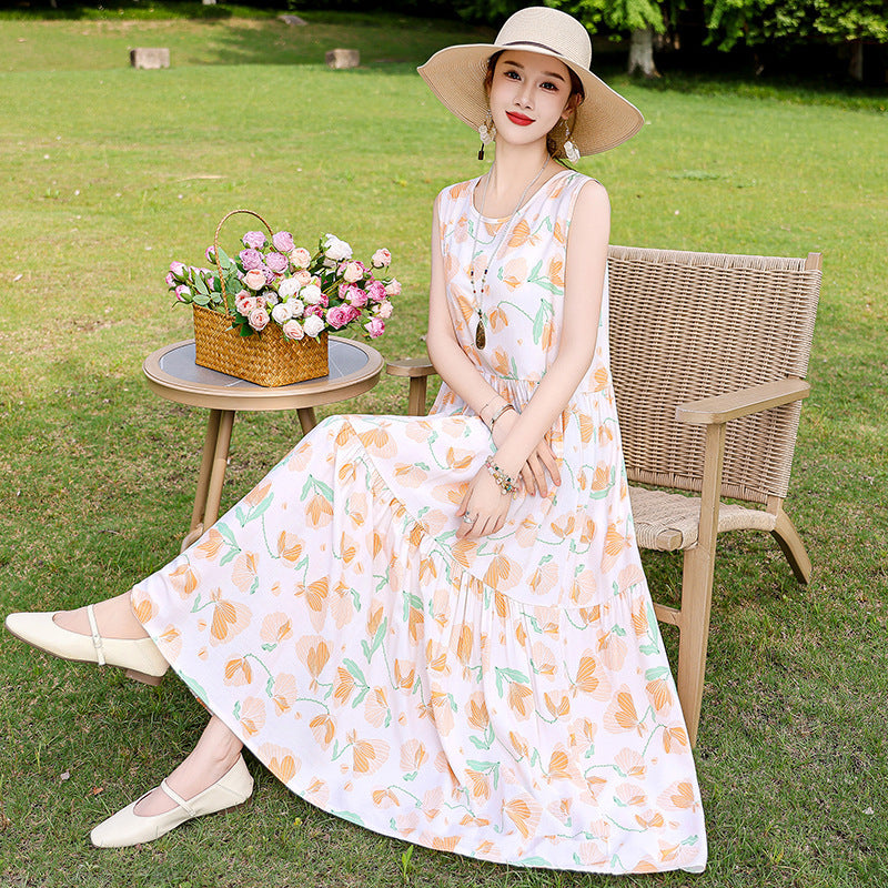 French high-end dress for women in summer