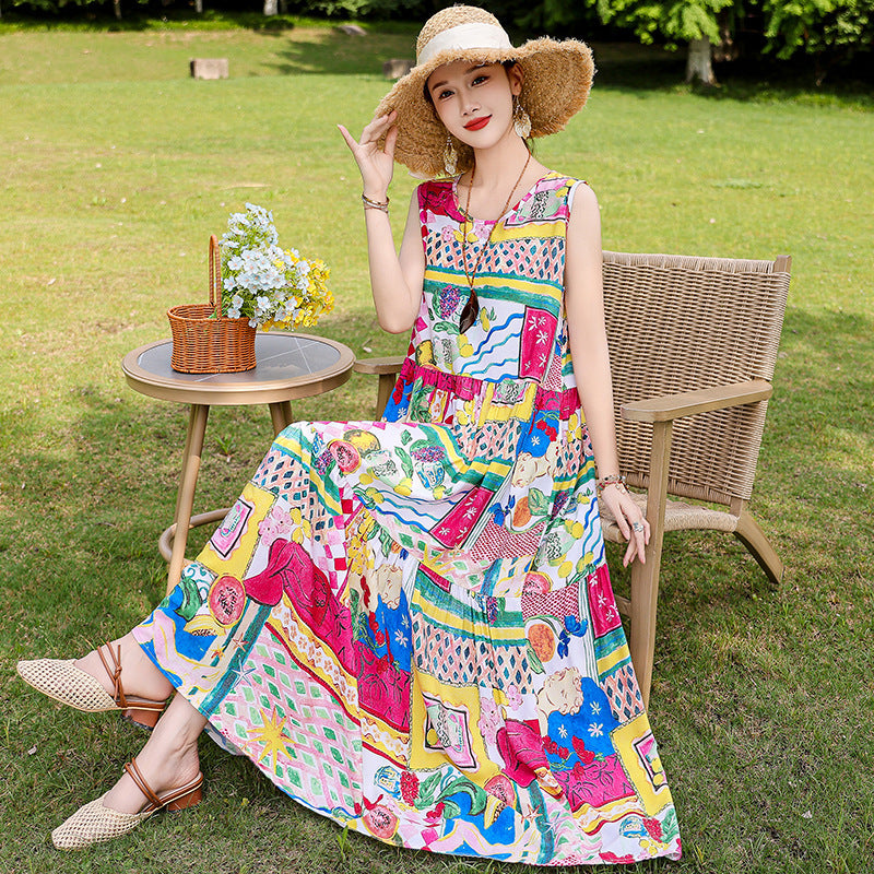 French high-end dress for women in summer