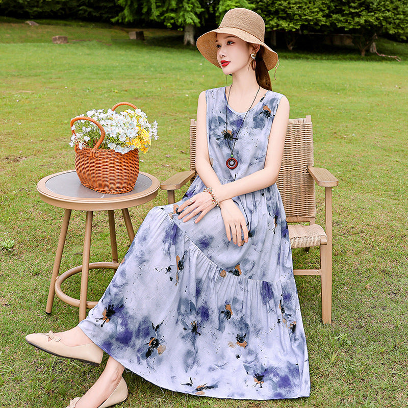 French high-end dress for women in summer