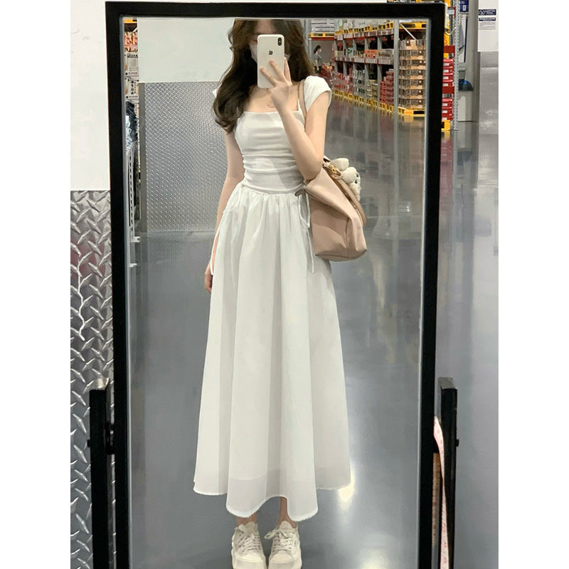 French High-End Elegant Waist Slimming Long Dress