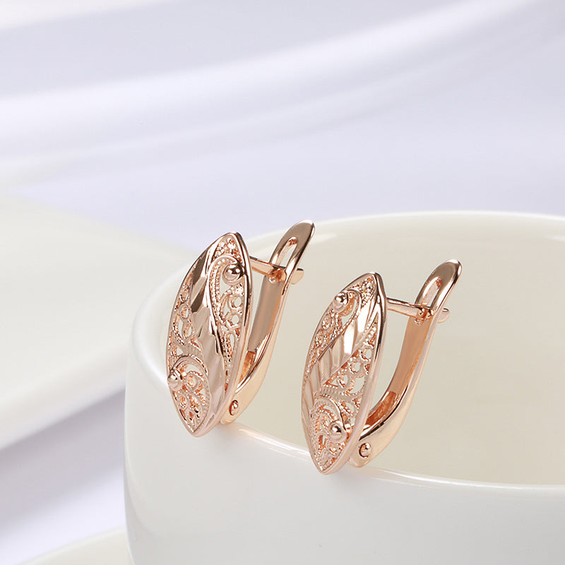French Hollow Heart Earrings
