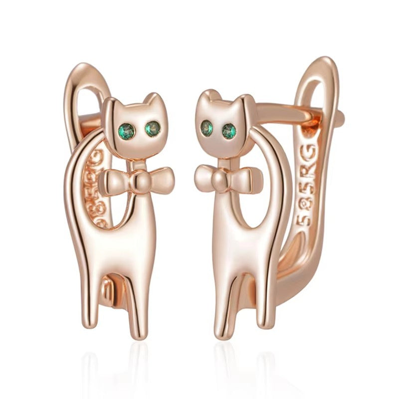 French Hollow Heart Earrings