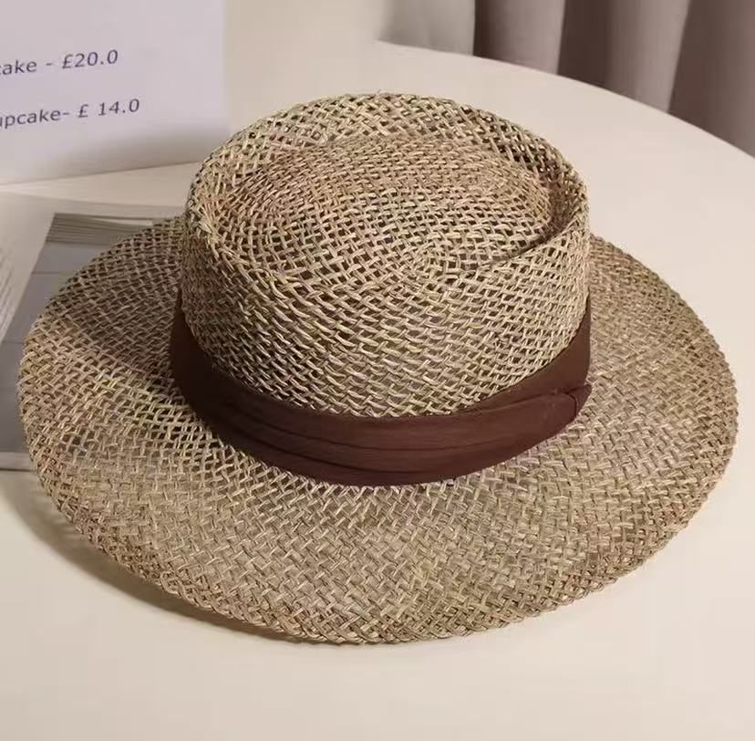 French Hollow-Out Straw Sun Hat for Women
