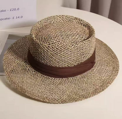French Hollow-Out Straw Sun Hat for Women