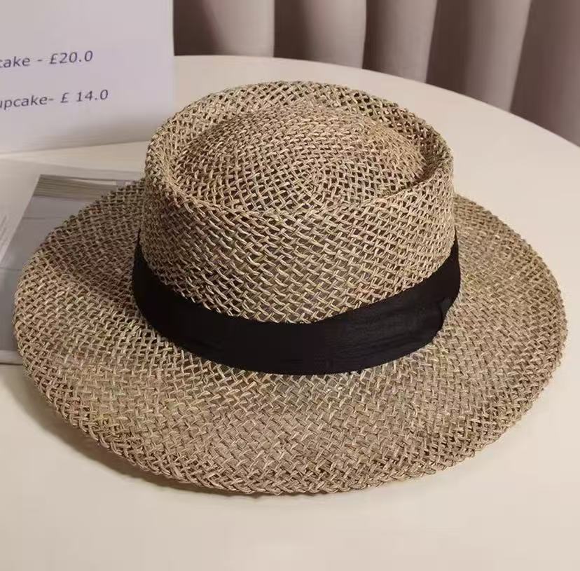 French Hollow-Out Straw Sun Hat for Women