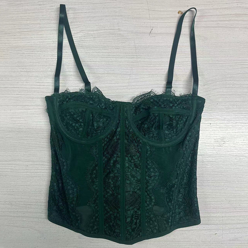 French Lace Fishbone Push-Up Corset Sexy Lingerie