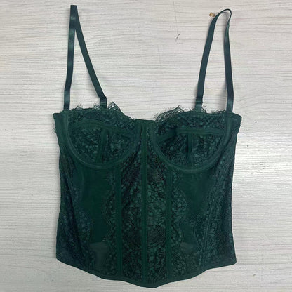 French Lace Fishbone Push-Up Corset Sexy Lingerie