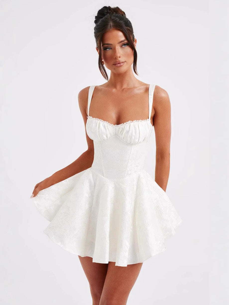 French Lace Suspender Dress