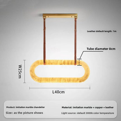 French Luxury Marble Effect Chandelier