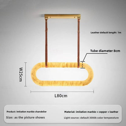 French Luxury Marble Effect Chandelier