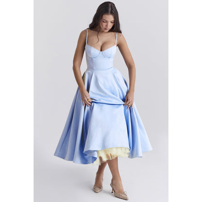 French Mesh Double Layer Suspender Dress