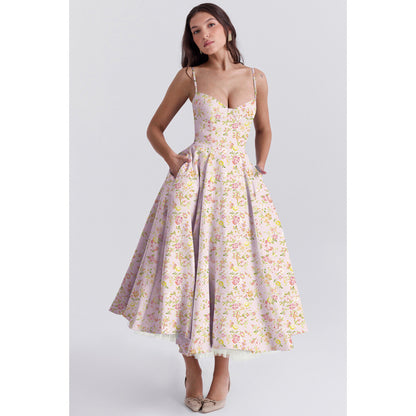French Mesh Double Layer Suspender Dress