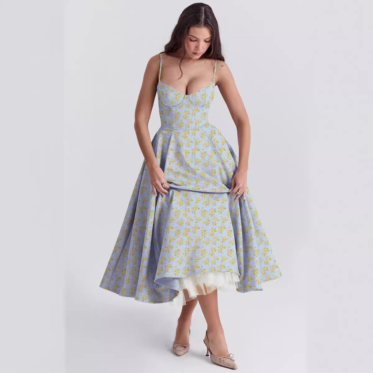 French Mesh Princess Dress with Large Swing
