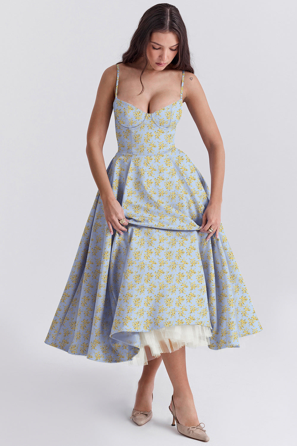 French Mesh Princess Dress with Large Swing
