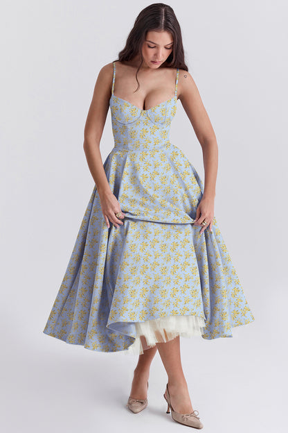 French Mesh Princess Dress with Large Swing Skirt