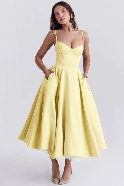 French Mesh Princess Dress with Large Swing Skirt