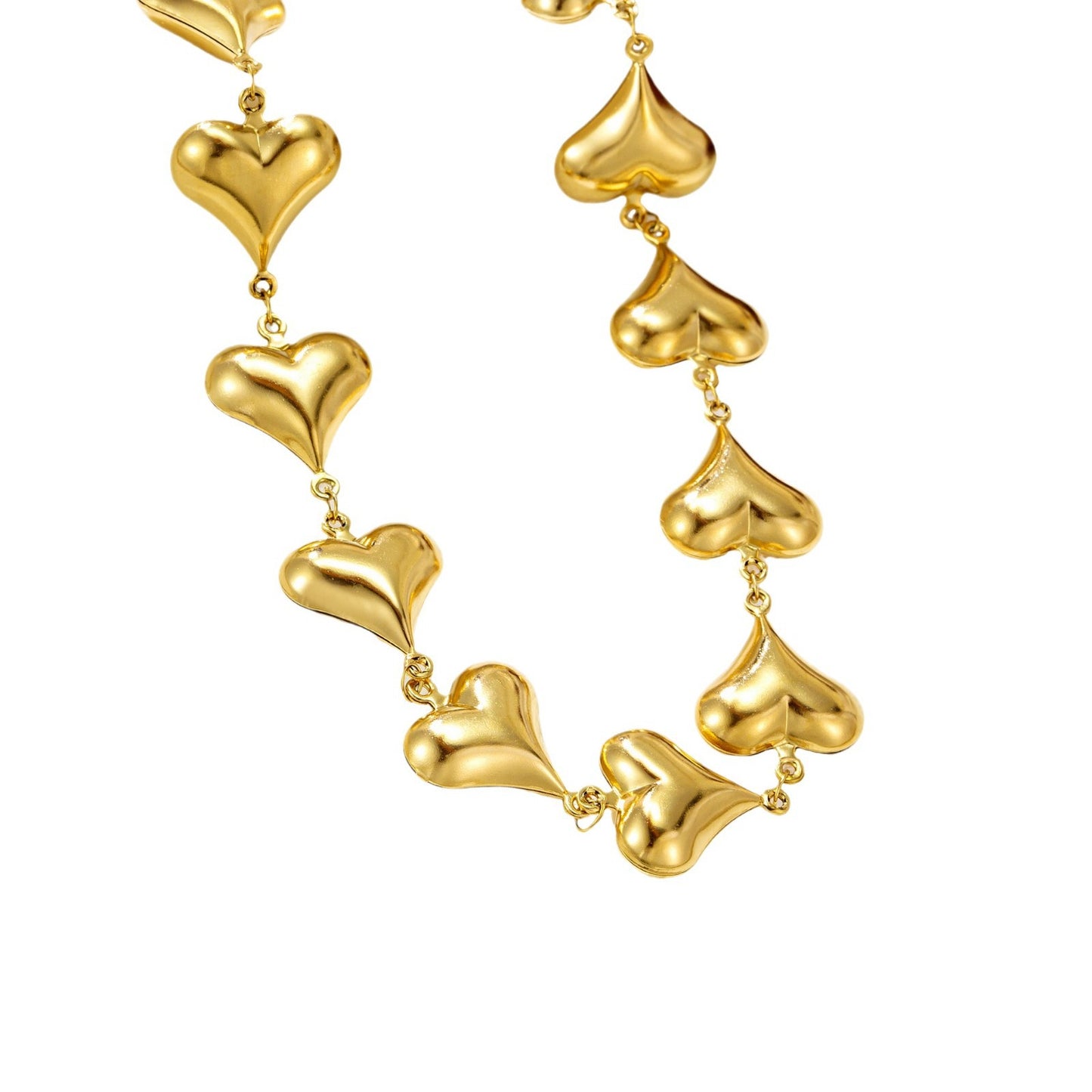 French niche heart-to-heart collarbone chain