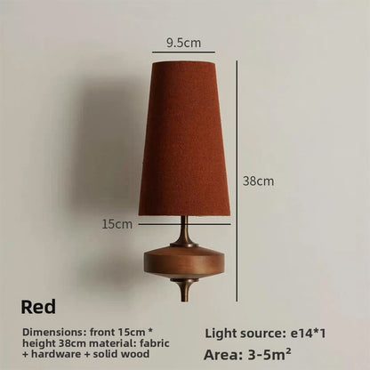 French Retro Fabric Wall Lamp