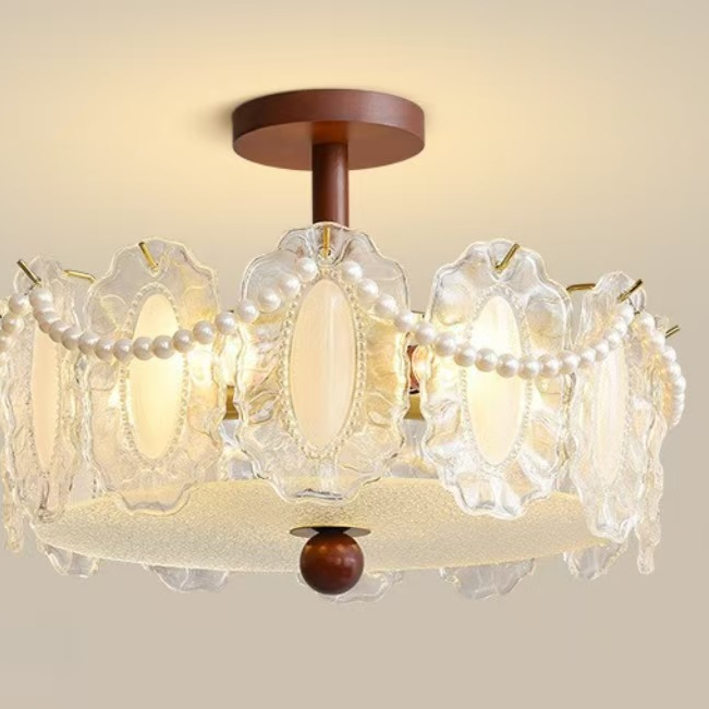 French Retro LED Ceiling Light for Living Room Bedroom