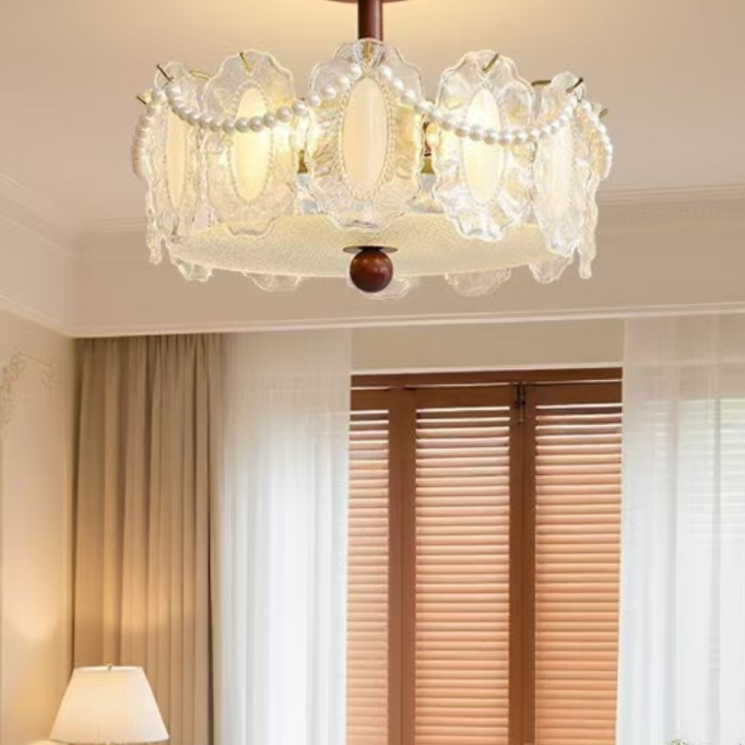 French Retro LED Ceiling Light for Living Room Bedroom