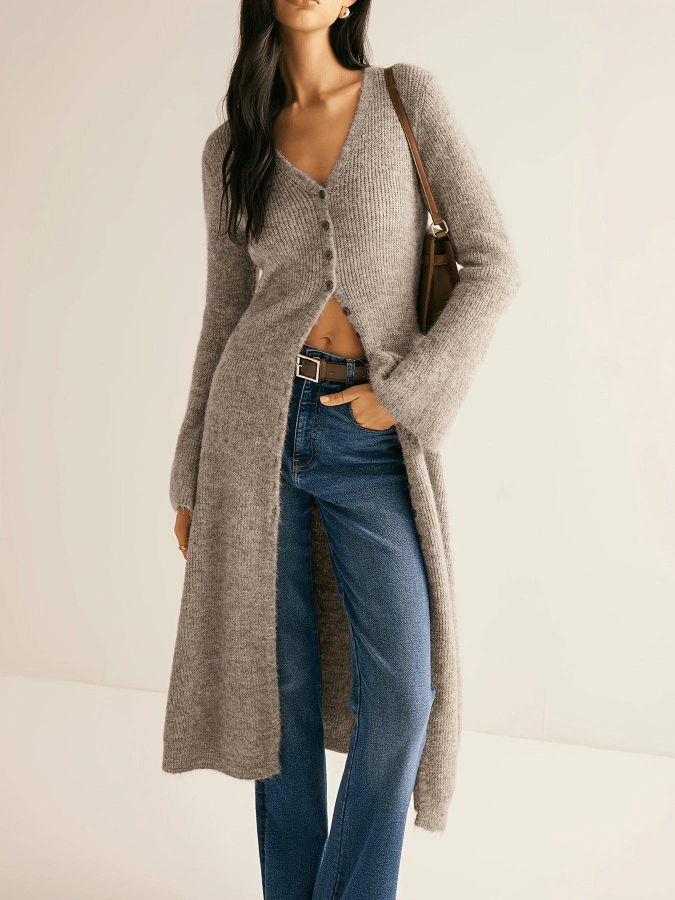 French Retro Long Sleeve Knitted Cardigan