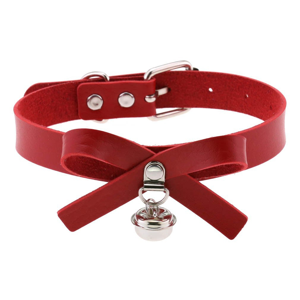 French Retro Red Rose Flower Collar