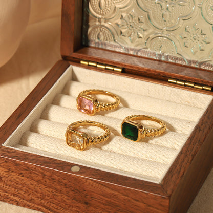 French Retro Twisted Ring