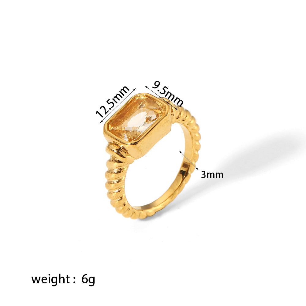 French Retro Twisted Ring